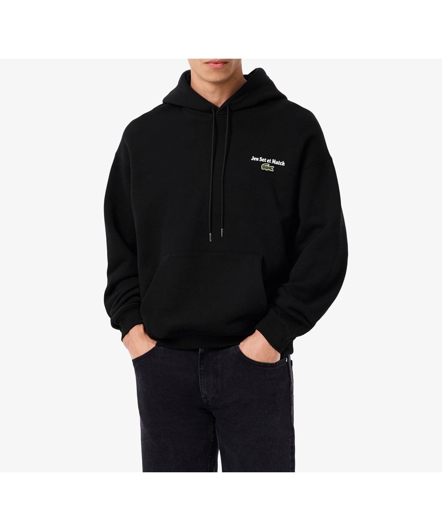 【ラコステ/LACOSTE / MEN】のJeu Set et Matchバックプリントスウェットフーディー インテリア・キッズ・メンズ・レディースファッション・服の通販 founy(ファニー) 　ファッション　Fashion　メンズファッション　Fashion for Men　グラフィック　Graphic, Graphic Design　ショルダー　Shoulder, Shoulder Strap　ドロップ　Drop Shoulder, Dropped Style　ブラック|ID: prp329100004731904 ipo3291000000034179797