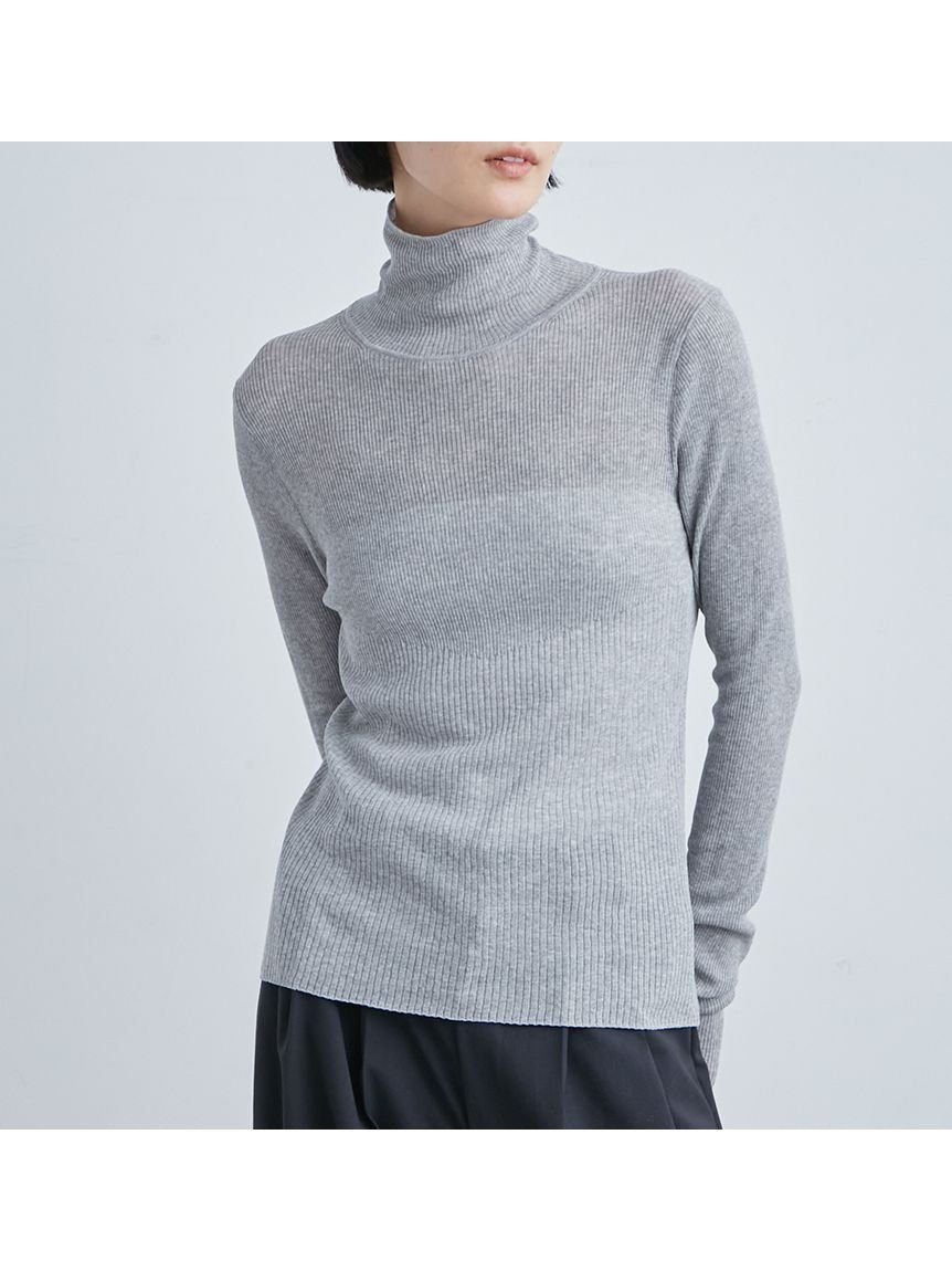 【ミースロエ/MIESROHE】のタートルシアーリブニット インテリア・キッズ・メンズ・レディースファッション・服の通販 founy(ファニー) 　雑誌掲載アイテム　Magazine Picks & Fashion Features　ファッション雑誌　Fashion Magazines　ストーリィ　STORY　ヴェリィ　VERY　オッジ　Oggi　クラッシィ　CLASSY.　ファッション　Fashion　レディースファッション　Fashion for Women　トップス・カットソー　Cut & Sew Tops　ニット　Knit Tops & Sweaters　1月号　January Issue　2月号　February Issue, Feb. Edition　3月号　March Issue　スマート　Smart, Elegant　定番　Standard, Basic Item　洗える　Machine Washable　秋　Autumn　雑誌　Magazine, Fashion Magazine　LGRY[005]|ID: prp329100004731908 ipo3291000000034542474