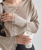 【ラナン/Ranan】のチュールフレアー袖ベロアプルオーバー ライトベージュ|ID: prp329100004731917 ipo3291000000034179937