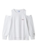 【フレイ アイディー/FRAY I.D】のChampion】オフショルロングTシャツ 人気、トレンドファッション・服の通販 founy(ファニー) ファッション Fashion レディースファッション Fashion for Women トップス・カットソー Cut & Sew Tops シャツ・ブラウス・オフィスカジュアル Elegant Blouses & Button-Ups ロングTシャツ・Tシャツ Longline T-Shirts & Tees 春 Spring カッティング Cutting Detail スタイリッシュ Stylish, Fashionable スポーティ Sporty, Casual Athletic スマート Smart, Elegant デニム Denim, Jeans Material バランス Balance, Style Balance フェミニン Feminine, Girly フロント Front, Front Design ボトム Bottoms, Lower Wear S/S・春夏 SS, Spring/Summer, Warm Season 夏 Summer |ID:prp329100004731935