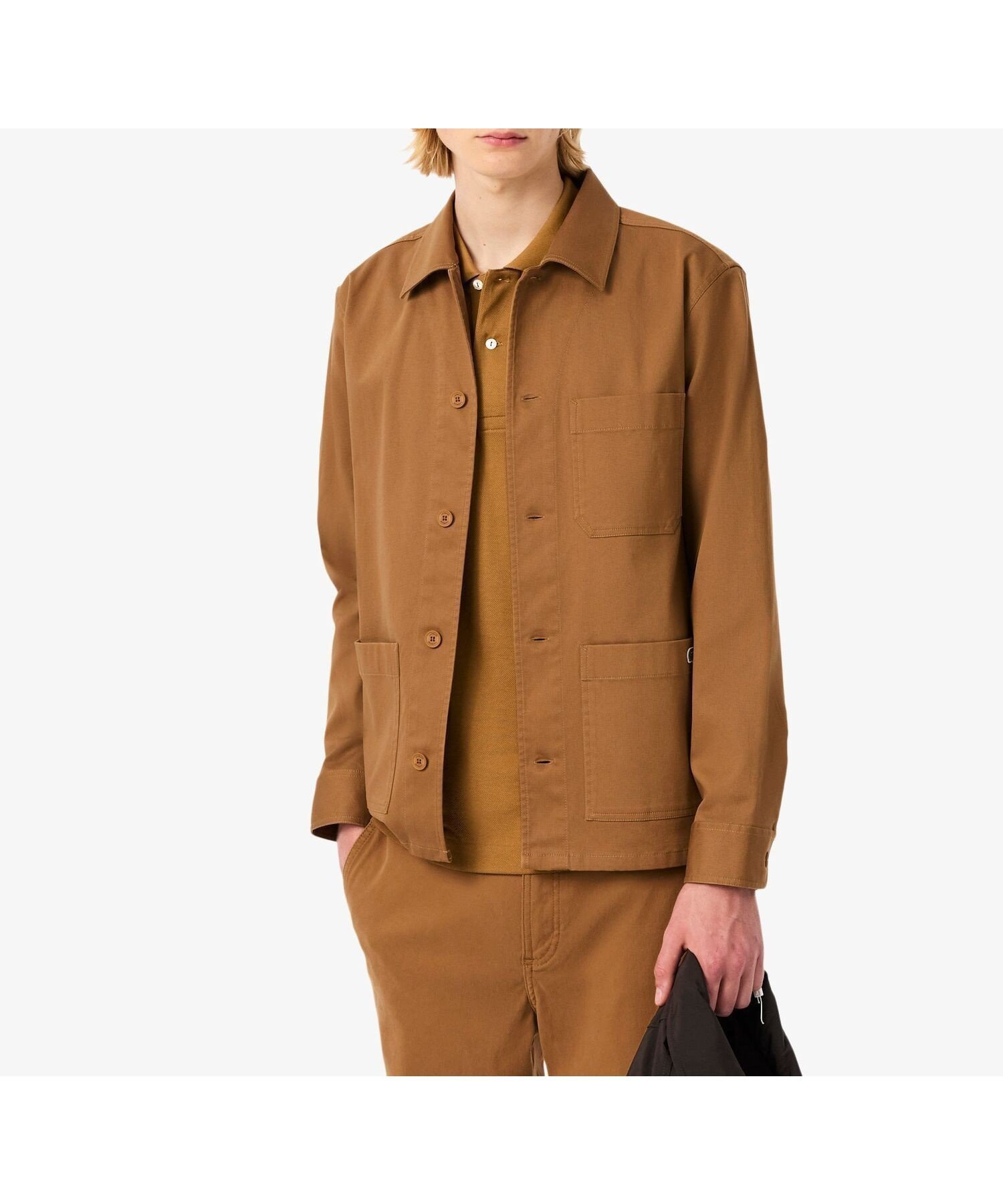 【ラコステ/LACOSTE / MEN】のコーデュロイカバーオールジャケット インテリア・キッズ・メンズ・レディースファッション・服の通販 founy(ファニー) 　ファッション　Fashion　メンズファッション　Fashion for Men　なめらか　Smooth, Silky Texture　インナー　Innerwear　クラシック　Classic, Timeless Style　コーデュロイ　Corduroy, Cord Fabric　シリコン　Silicone, Silicone Material　ビッグ　Big, Oversized　ポケット　Pocket, Pocket Detail　エレガント 上品　Elegant　キャメル|ID: prp329100004731945 ipo3291000000034180109