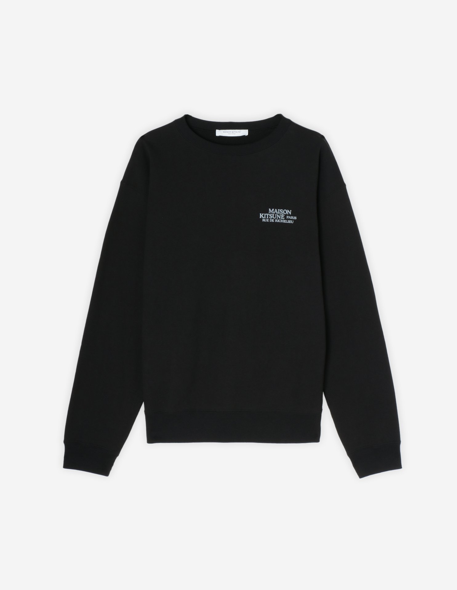 【メゾン キツネ/MAISON KITSUNE / MEN】のMaison Kitsune/RUE DE RICHELIEU SWEATSHIRT インテリア・キッズ・メンズ・レディースファッション・服の通販 founy(ファニー) 　ファッション　Fashion　メンズファッション　Fashion for Men　トップス・カットソー　Cut & Sew Tops　パーカー・フーディー / カジュアルコーデ　Hoodies & Parkas　メンズシャツ　Shirts　プリント　Print, Printed Pattern　無地　Plain, Solid Color　BLACK|ID: prp329100004731955 ipo3291000000034180217