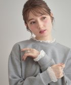 【クチュール ブローチ/Couture Brooch】の【大人可愛い・きれいめ】フリルデザインダンボールプルオーバー 人気、トレンドファッション・服の通販 founy(ファニー) ファッション Fashion レディースファッション Fashion for Women トップス・カットソー Cut & Sew Tops カジュアルプルオーバー・ニットトップス Pullovers & Knit Tops / Casual Pullovers 2025年 2025 2025-2026秋冬・A/W Autumn/Winter 2025–26 AW25–26 カットソー Cut and Sewn Top ストレッチ Stretch, Stretchy Fabric スマート Smart, Elegant フェミニン Feminine, Girly レース Lace, Lace Fabric エレガント 上品 Elegant 春 Spring 秋 Autumn thumbnail ライトグレー|ID: prp329100004731960 ipo3291000000034243964