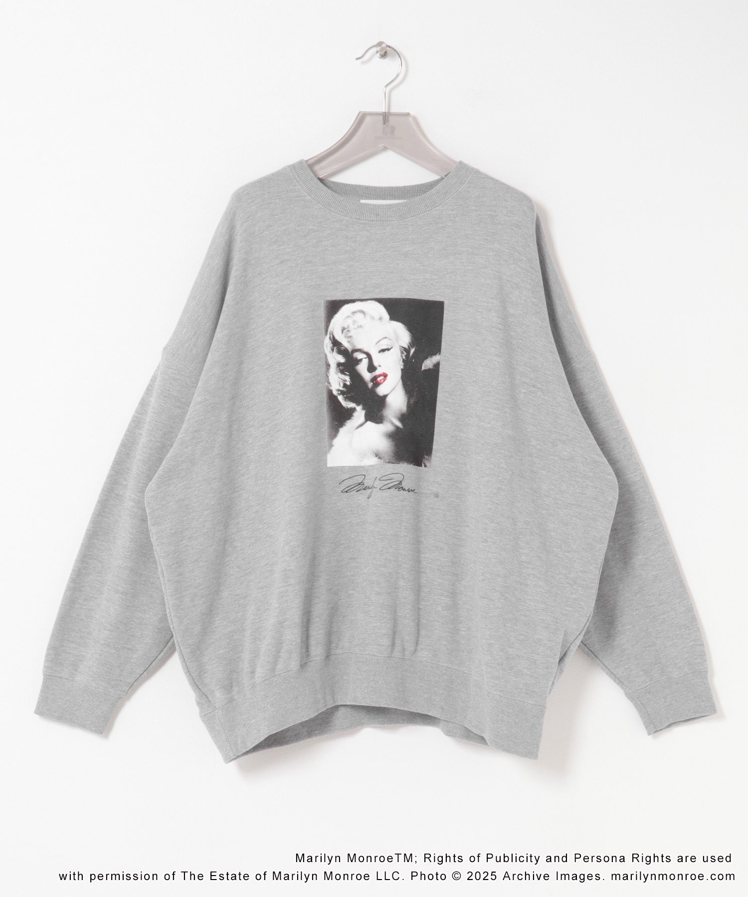 【アーバンリサーチ/URBAN RESEARCH / MEN】の『別注』GOOD ROCK SPEED×URBAN RESEARCH MARILYN MONROE SWEAT インテリア・キッズ・メンズ・レディースファッション・服の通販 founy(ファニー) 　ファッション　Fashion　メンズファッション　Fashion for Men　ヴィンテージ　Vintage Style　キャラクター　Character, Licensed Characters　グラフィック　Graphic, Graphic Design　スウェット / スエット　Sweatshirt, Sweatwear　デニム　Denim, Jeans Material　プリント　Print, Printed Pattern　別注　Limited Edition, Custom Order　リラックス　Relax, Relaxed Fit　A/W・秋冬　Autumn/Winter　冬　Winter / This Winter　おすすめ　Recommended / Our Picks　2025年　2025　2025-2026秋冬・A/W　Autumn/Winter 2025–26 AW25–26　グレー|ID: prp329100004731964 ipo3291000000034180303