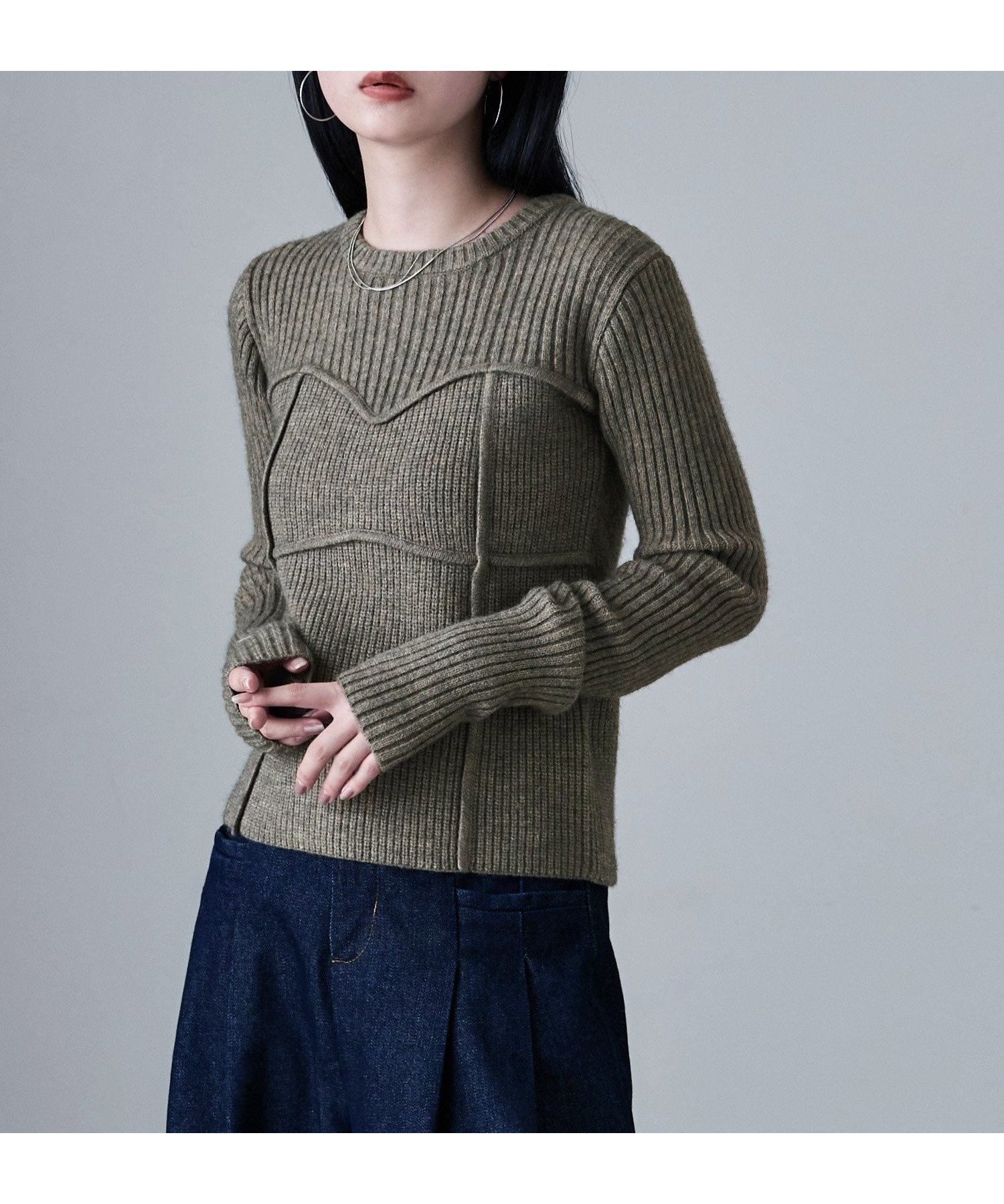 【ビーフラット/bflat】のアルパカタッチビスチェライクリブニット インテリア・キッズ・メンズ・レディースファッション・服の通販 founy(ファニー)  ファッション Fashion レディースファッション Fashion for Women トップス・カットソー Cut & Sew Tops ニット Knit Tops & Sweaters ビスチェ Bustiers & Corset Tops / Layered Bustier Style インナー Innerwear トレンド Trend, Trending Now バランス Balance, Style Balance ビスチェ Bustier, Corset Top フィット Fit, Slim Fit ボトム Bottoms, Lower Wear リブニット Rib Knit, Ribbed Knit モカ|ID: prp329100004731972 ipo3291000000034341613