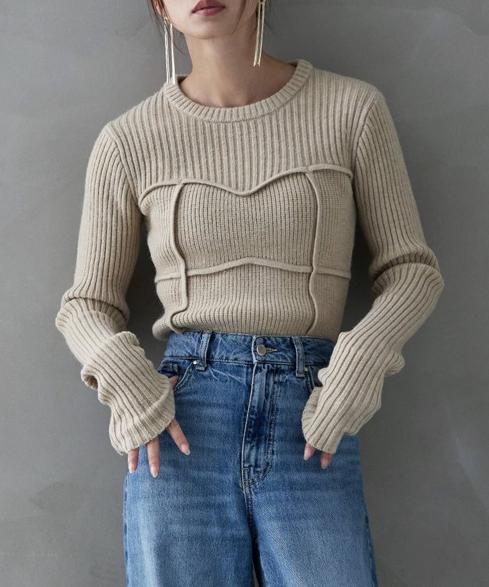 【ビーフラット/bflat】のアルパカタッチビスチェライクリブニット インテリア・キッズ・メンズ・レディースファッション・服の通販 founy(ファニー) https://founy.com/ ファッション Fashion レディースファッション Fashion for Women トップス・カットソー Cut & Sew Tops ニット Knit Tops & Sweaters ビスチェ Bustiers & Corset Tops / Layered Bustier Style インナー Innerwear トレンド Trend, Trending Now バランス Balance, Style Balance ビスチェ Bustier, Corset Top フィット Fit, Slim Fit ボトム Bottoms, Lower Wear リブニット Rib Knit, Ribbed Knit |ID: prp329100004731972 ipo3291000000034731223