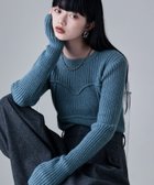 【ビーフラット/bflat】のアルパカタッチビスチェライクリブニット ブルー|ID: prp329100004731972 ipo3291000000034731230