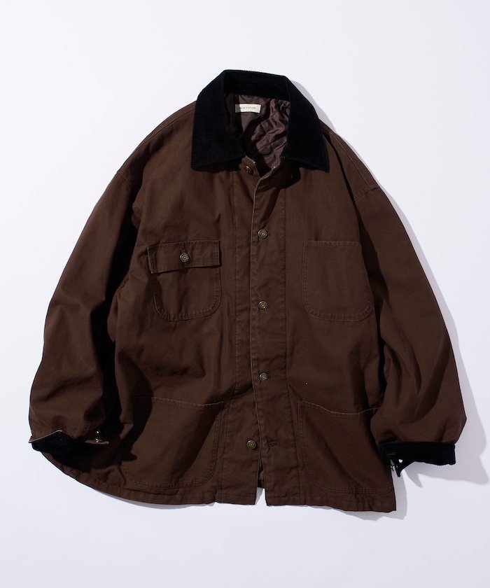 【フリークスストア/FREAK'S STORE】のビッグシルエット コーデュロイ切り替え ダックカバーオール ジャケット 【限定展開】 25AW インテリア・キッズ・メンズ・レディースファッション・服の通販 founy(ファニー) 　ファッション　Fashion　レディースファッション　Fashion for Women　アウター　Coat / Outerwear Collection　レディースジャケット・軽アウター　Jackets　ヴィンテージ　Vintage Style　カーゴパンツ　Cargo Pants, Utility Pants　キルティング　Quilted, Quilting　コーデュロイ　Corduroy, Cord Fabric　ジャケット　Jacket, Outerwear　スラックス　Slacks, Dress Pants　デニム　Denim, Jeans Material　トレンド　Trend, Trending Now　定番　Standard, Basic Item　人気　Popular, Best Seller　パーカー　Hoodie, Parka　ビッグ　Big, Oversized　フラップ　Flap, Flap Pocket　ボトム　Bottoms, Lower Wear　ポケット　Pocket, Pocket Detail　ワイド　Wide, Wide Fit　A/W・秋冬　Autumn/Winter　冬　Winter / This Winter　おすすめ　Recommended / Our Picks　2025年　2025　2025-2026秋冬・A/W　Autumn/Winter 2025–26 AW25–26　ブラウン|ID: prp329100004731974 ipo3291000000034524962