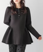 【ラジュール/Lajour】の【日本製】ペプラムトップス ブラック|ID: prp329100004731982 ipo3291000000034317302