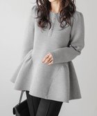 【ラジュール/Lajour】の【日本製】ペプラムトップス グレー|ID: prp329100004731982 ipo3291000000034317303