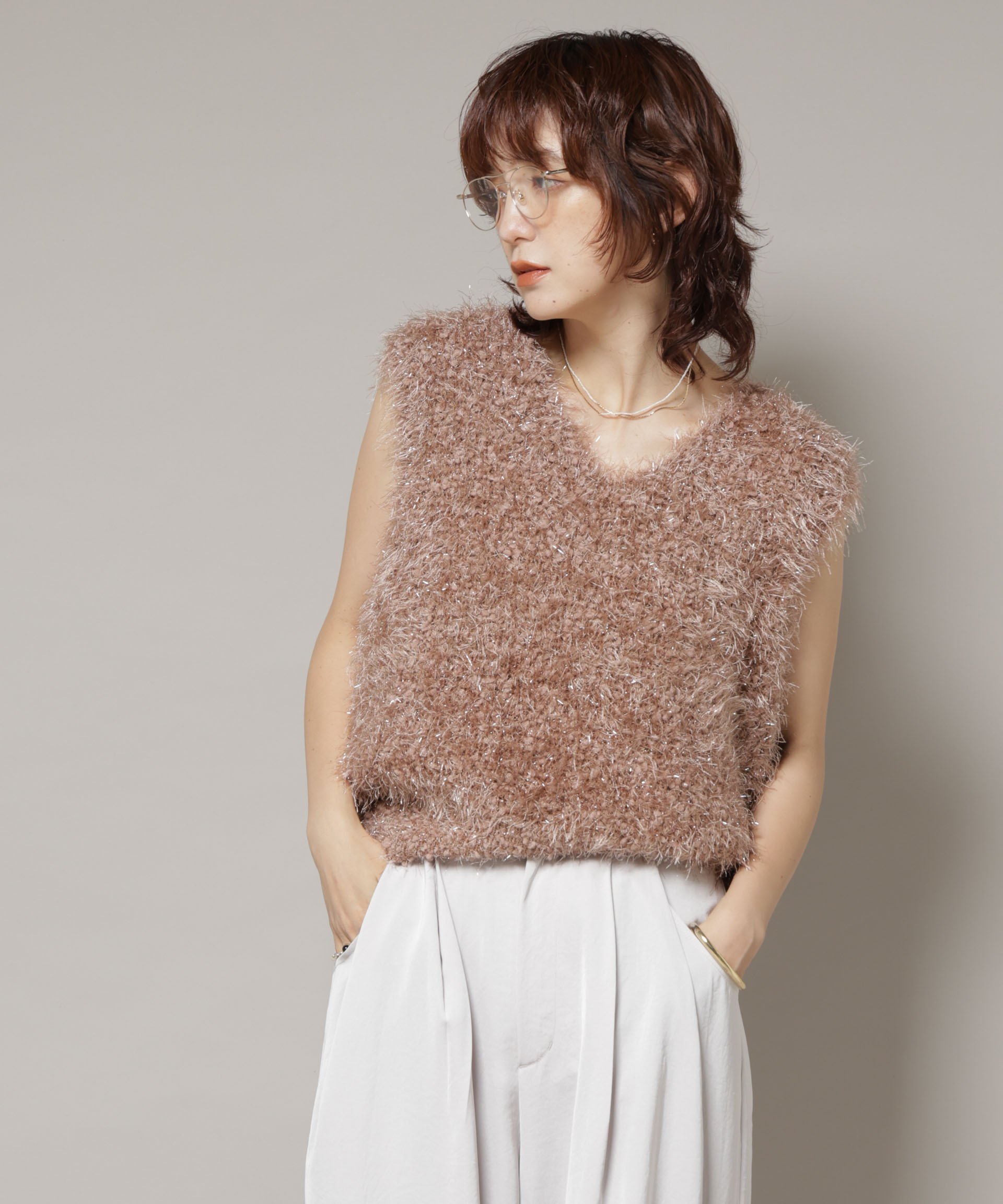 【ナノ ユニバース/nano universe】のシャギーラメベスト 人気、トレンドファッション・服の通販 founy(ファニー) 　ファッション　Fashion　レディースファッション　Fashion for Women　アウター　Coat / Outerwear Collection　トップス・カットソー　Cut & Sew Tops　ベスト&ジレ / 重ね着スタイル　Vests & Gilets　インナー　Innerwear　ウォッシャブル　Machine Washable　秋　Autumn　コンパクト　Compact, Small Size　シンプル　Simple, Minimal　タンク　Tank Top, Sleeveless Top　タートル　Turtleneck, Turtle Collar　トレンド　Trend, Trending Now　ネップ　Nepp, Slub Yarn　長袖　Long Sleeve, Full Sleeve　ベスト　Vest, Waistcoat　半袖　Short Sleeve, Half Sleeve　ロング　Long, Long-Length　冬　Winter / This Winter　おすすめ　Recommended / Our Picks　夏　Summer　2025年　2025　2025-2026秋冬・A/W　Autumn/Winter 2025–26 AW25–26　 other-1|ID: prp329100004731989 ipo3291000000034661069