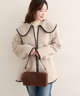 【ナチュラルクチュール/natural couture】の【WEB限定】ビッグ衿ループブークレショート丈コート 人気、トレンドファッション・服の通販 founy(ファニー) ファッション Fashion レディースファッション Fashion for Women アウター Coat / Outerwear Collection コート・ロングコート・ピーコート Long Coats, Peacoats & More 2025年 2025 2025-2026秋冬・A/W Autumn/Winter 2025–26 AW25–26 おすすめ Recommended / Our Picks ジップ Zip, Zipper デニム Denim, Jeans Material トレーナー Sweatshirt, Trainer ビッグ Big, Oversized フロント Front, Front Design 再入荷 Restock / Back in Stock |ID:prp329100004731999