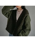 【レプシィム ローリーズファーム/LEPSIM LOWRYS FARM】の3.5ゲージキルトコンビZIPカーディガン 人気、トレンドファッション・服の通販 founy(ファニー) ファッション Fashion レディースファッション Fashion for Women トップス・カットソー Cut & Sew Tops カーディガン・羽織り Layered Style Cardigans おすすめ Recommended / Our Picks カーディガン Cardigan, Knitwear キルト Quilt, Quilted Fabric チェック Check, Plaid, Tartan デニム Denim, Jeans Material トレンド Trend, Trending Now バランス Balance, Style Balance ロング Long, Long-Length thumbnail チャコール×カーキ19|ID: prp329100004732016 ipo3291000000034986918