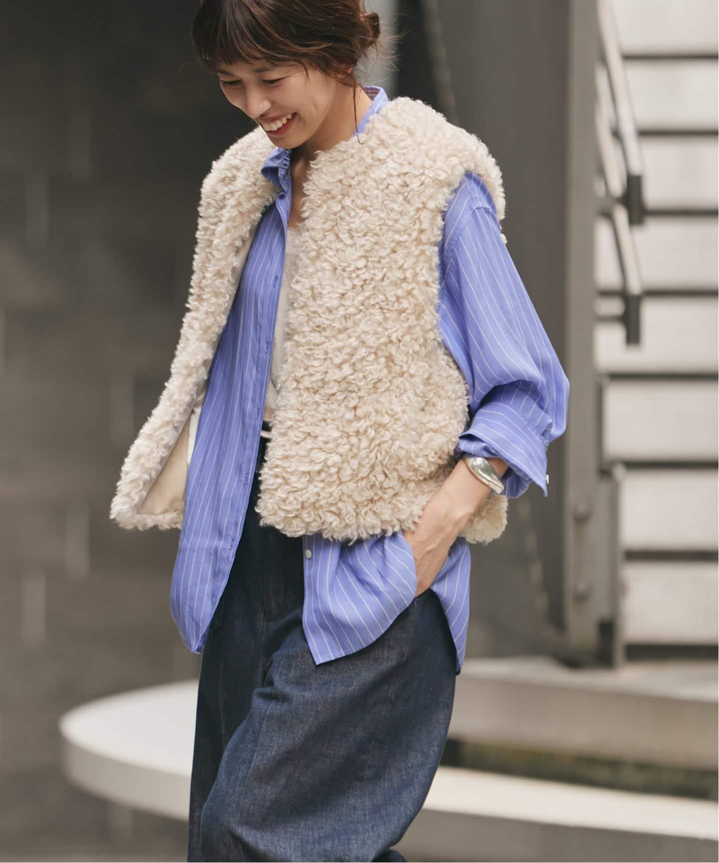 【イエナ/IENA】のTISSAVELカーリージレ インテリア・キッズ・メンズ・レディースファッション・服の通販 founy(ファニー)  ファッション Fashion レディースファッション Fashion for Women アウター Coat / Outerwear Collection トップス・カットソー Cut & Sew Tops ベスト&ジレ / 重ね着スタイル Vests & Gilets 2025年 2025 2025-2026秋冬・A/W Autumn/Winter 2025–26 AW25–26 コンパクト Compact, Small Size バランス Balance, Style Balance フェイクファー Faux Fur, Imitation Fur フランス France, French リュクス Luxury, Elegant, High-End, Chic 秋 Autumn ナチュラル|ID: prp329100004732021 ipo3291000000034180793