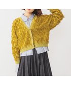 【ビームス ウイメン/BEAMS】のカット ジャカード フリンジ Vネック カーディガン 25AW 毛足 ふわふわ 人気、トレンドファッション・服の通販 founy(ファニー) ファッション Fashion レディースファッション Fashion for Women トップス・カットソー Cut & Sew Tops カーディガン・羽織り Layered Style Cardigans Vネックトップス V-Neck Tops / V-Cut Neckline Shirts カーディガン Cardigan, Knitwear キャミワンピース Cami Dress, Slip Dress シンプル Simple, Minimal ジャカード／ジャガード Jacquard, Woven Pattern ハイネック High Neck, Mock Neck フリンジ Fringe, Tassel ベーシック Basic, Essential ボーダー Border, Stripe A/W・秋冬 Autumn/Winter おすすめ Recommended / Our Picks 2025年 2025 2025-2026秋冬・A/W Autumn/Winter 2025–26 AW25–26 thumbnail YELLOW|ID: prp329100004732042 ipo3291000000034967676