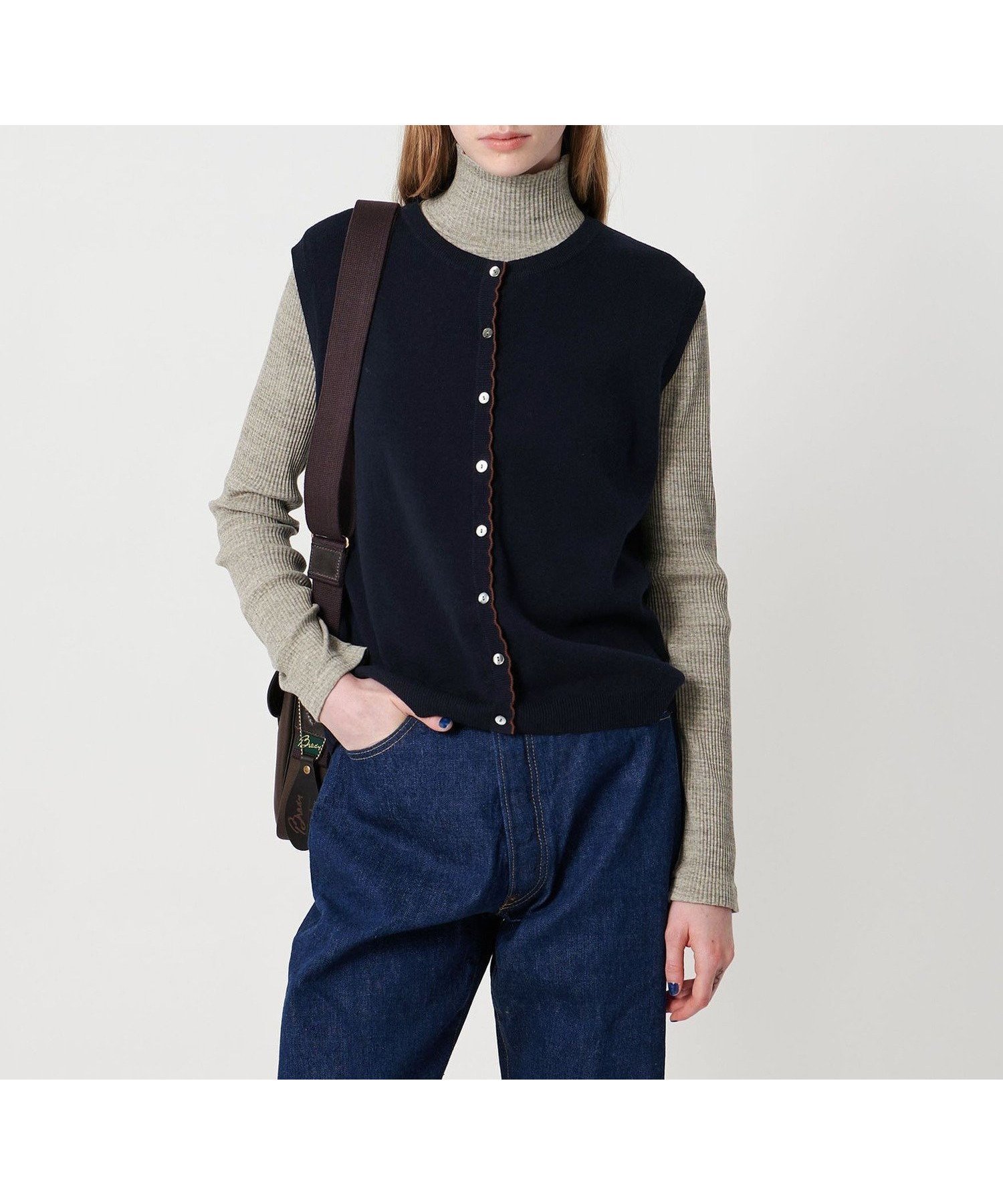 【ビューティ&ユース ユナイテッドアローズ/BEAUTY&YOUTH / UNITED ARROWS】のSteven Alan コットン カシミヤ ラッフル ニットベスト 人気、トレンドファッション・服の通販 founy(ファニー) 　ファッション　Fashion　レディースファッション　Fashion for Women　アウター　Coat / Outerwear Collection　トップス・カットソー　Cut & Sew Tops　ニット　Knit Tops & Sweaters　ベスト&ジレ / 重ね着スタイル　Vests & Gilets　おすすめ　Recommended / Our Picks　ノースリーブ　Sleeveless, No-Sleeve　フロント　Front, Front Design　ベスト　Vest, Waistcoat　ラッフル　Ruffle, Frill　 other-1|ID: prp329100004732045 ipo3291000000035012410