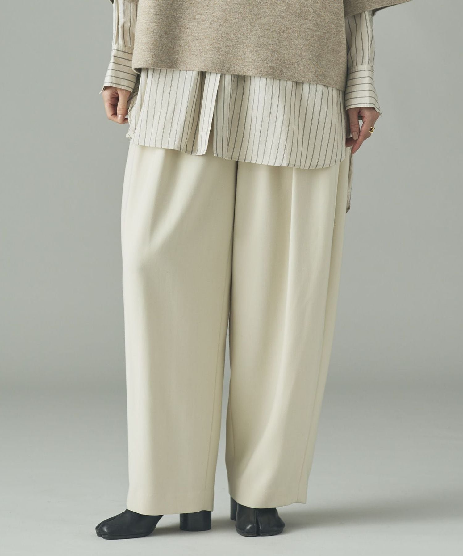 【カレンソロジー/Curensology】のダブルクロスツータックパンツ 人気、トレンドファッション・服の通販 founy(ファニー) ファッション Fashion レディースファッション Fashion for Women パンツ Pants & Trousers エレガント 上品 Elegant ストレッチ Stretch, Stretchy Fabric other-1|ID: prp329100004732055 ipo3291000000034435521