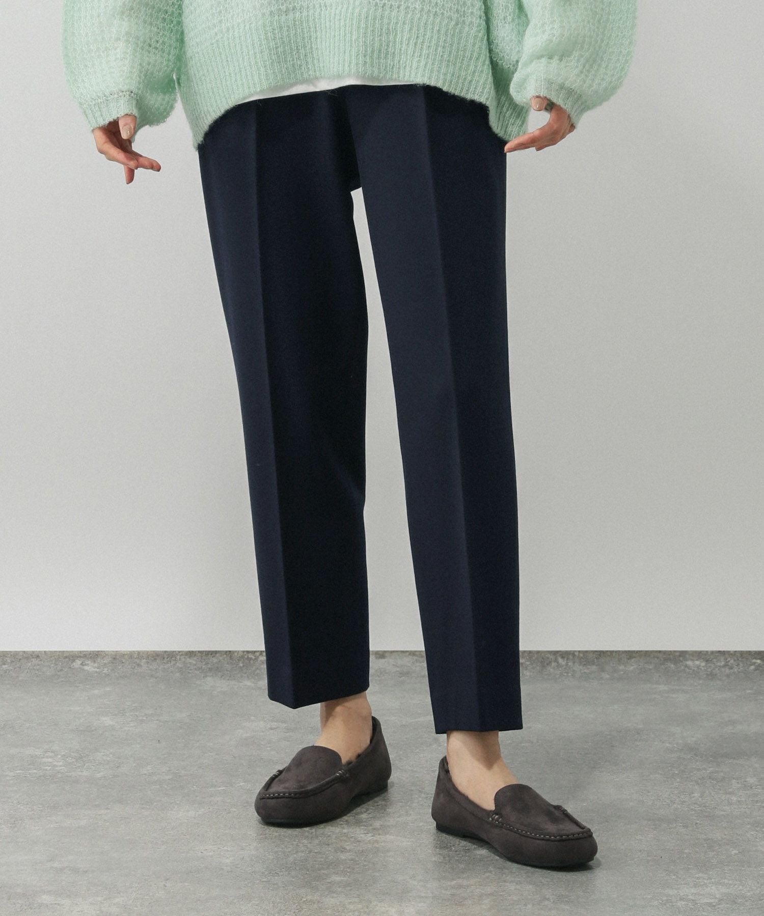 【グローバルワーク/GLOBAL WORK】のあったかウツクシルエットテーパードパンツ/575203 インテリア・キッズ・メンズ・レディースファッション・服の通販 founy(ファニー) 　ファッション　Fashion　レディースファッション　Fashion for Women　パンツ　Pants & Trousers　アクリル　Acrylic Material　カーディガン　Cardigan, Knitwear　ジップ　Zip, Zipper　ジャケット　Jacket, Outerwear　ストレッチ　Stretch, Stretchy Fabric　センター　Center, Center Line　人気　Popular, Best Seller　フラット　Flat, Flat Shoes　フロント　Front, Front Design　ポケット　Pocket, Pocket Detail　リラックス　Relax, Relaxed Fit　おすすめ　Recommended / Our Picks　ネイビー88|ID: prp329100004732077 ipo3291000000034181317