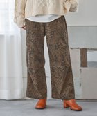 【ニコアンド/niko and】のプリントコーデュロイパンツ ブラウンペイズリー|ID: prp329100004732123 ipo3291000000034443647