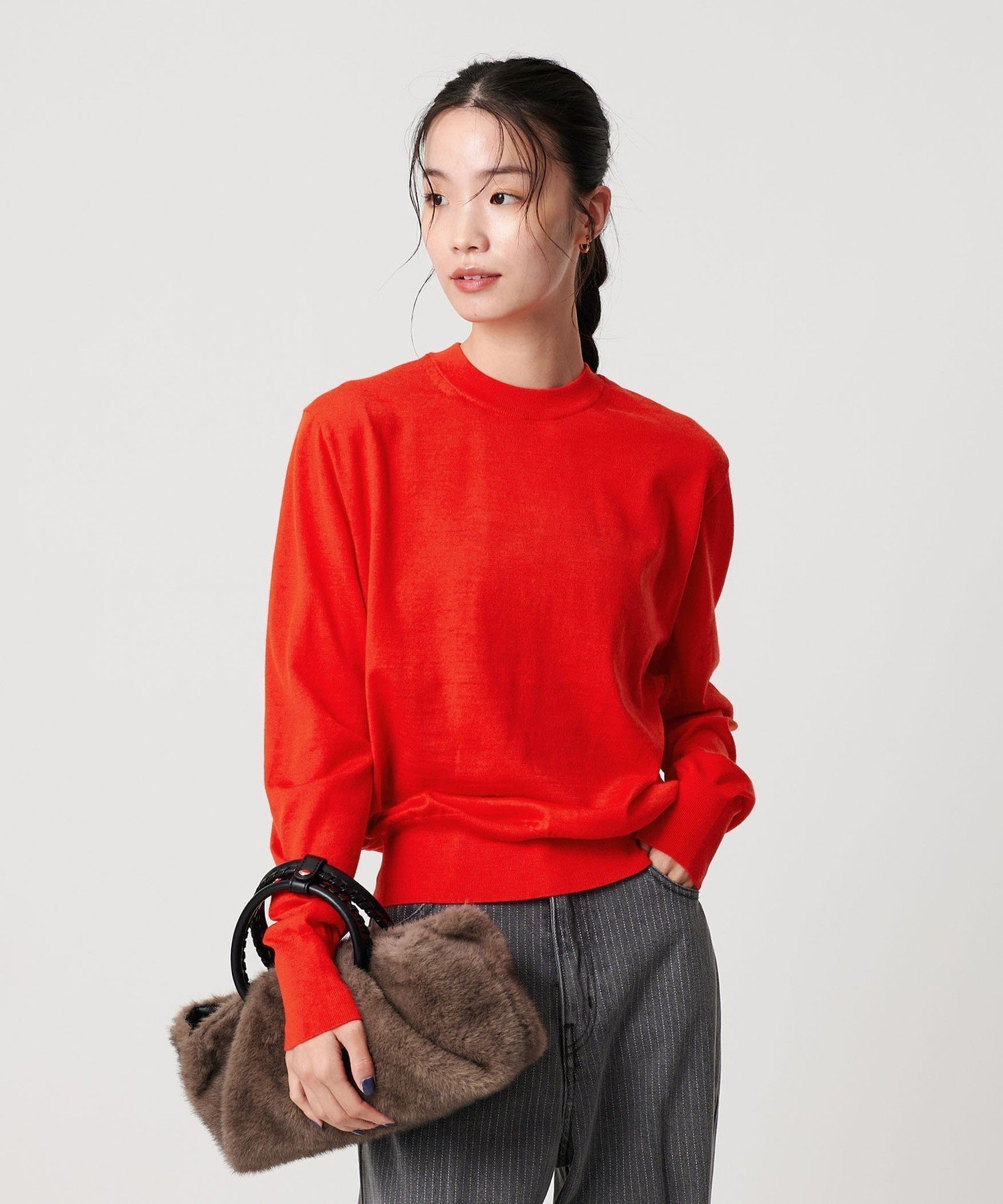 【ビューティ&ユース ユナイテッドアローズ/BEAUTY&YOUTH / UNITED ARROWS】のウールポリエステル ハイゲージクルーネックニット ウォッシャブル インテリア・キッズ・メンズ・レディースファッション・服の通販 founy(ファニー) ファッション Fashion レディースファッション Fashion for Women トップス・カットソー Cut & Sew Tops ニット Knit Tops & Sweaters ウォッシャブル Machine Washable スニーカー Sneakers, Trainers デニム Denim, Jeans Material ボトム Bottoms, Lower Wear ワイド Wide, Wide Fit 冬 Winter / This Winter RED|ID: prp329100004732131 ipo3291000000034481926