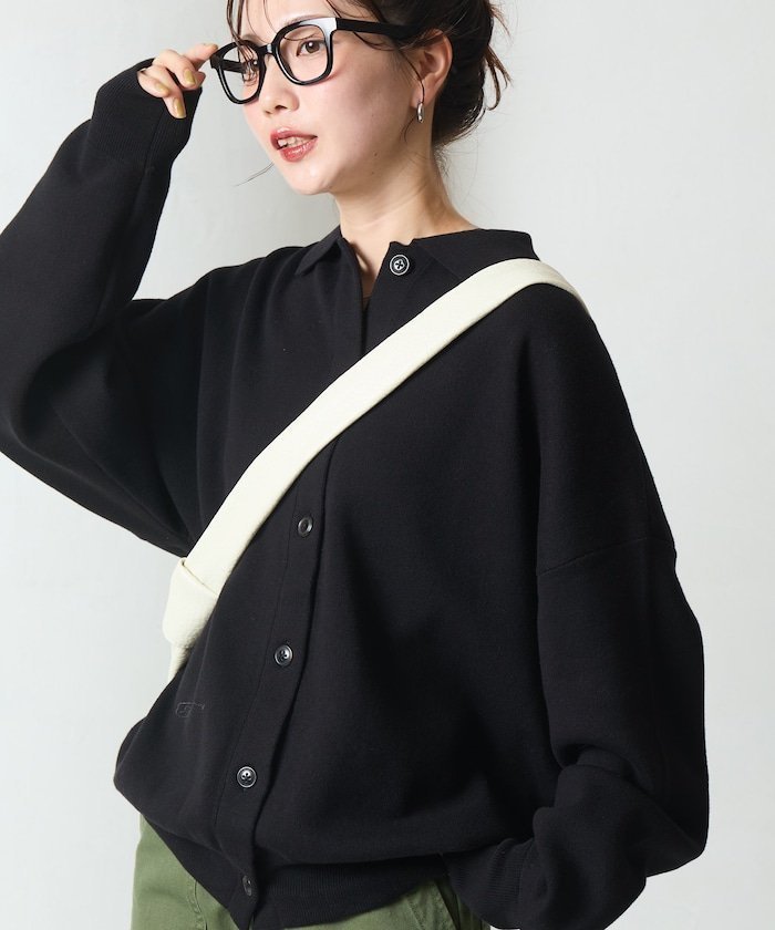 【フリークスストア/FREAK'S STORE】のスウェットライク 襟付き ボタン カーディガン【限定展開】 25AW インテリア・キッズ・メンズ・レディースファッション・服の通販 founy(ファニー) 　ファッション　Fashion　レディースファッション　Fashion for Women　トップス・カットソー　Cut & Sew Tops　カーディガン・羽織り　Layered Style Cardigans　レディースパーカー・カジュアルフーディー　Casual Hoodies & Sweatshirts　スウェット・クルーネックトップス　Sweatshirts & Crewnecks / Relaxed Fit Sweat Tops　2025年　2025　2025-2026秋冬・A/W　Autumn/Winter 2025–26 AW25–26　冬　Winter / This Winter　おすすめ　Recommended / Our Picks　カーディガン　Cardigan, Knitwear　スウェット / スエット　Sweatshirt, Sweatwear　リラックス　Relax, Relaxed Fit　ロング　Long, Long-Length　人気　Popular, Best Seller　A/W・秋冬　Autumn/Winter　ブラック|ID: prp329100004732144 ipo3291000000035170733