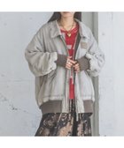 【ジーナシス/JEANASiS】のリバーシブルパファーフライトジャケット ブラウン×ホワイトデニム|ID: prp329100004732178 ipo3291000000034642305