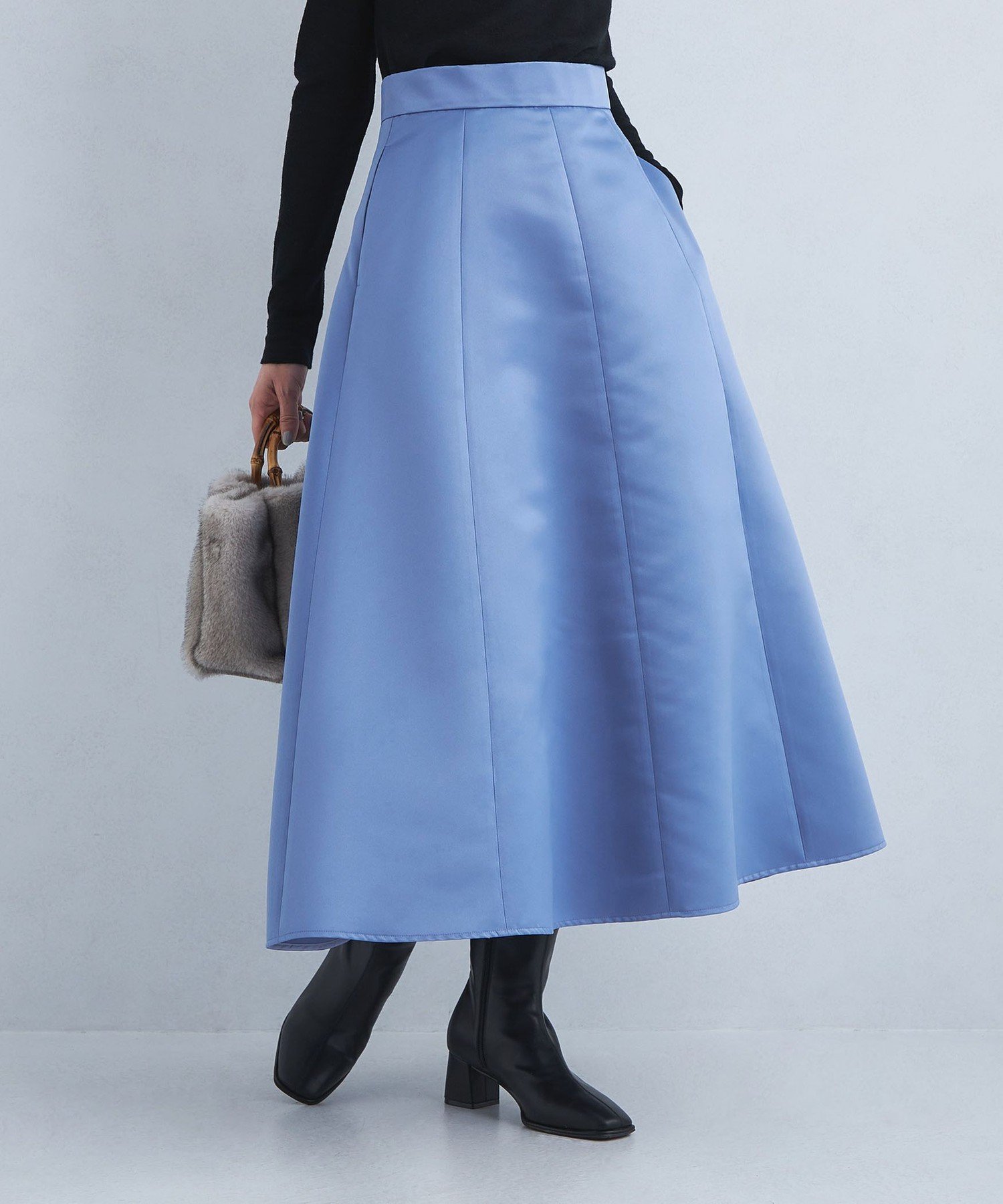 【ユナイテッドアローズ/UNITED ARROWS】のツヤサテン ロング フレア スカート インテリア・キッズ・メンズ・レディースファッション・服の通販 founy(ファニー) 　ファッション　Fashion　レディースファッション　Fashion for Women　スカート　Skirts　Aライン・フレアスカート　A-Line & Flared Skirts　ウェーブ　Wavy Pattern　秋　Autumn　コンパクト　Compact, Small Size　サテン　Satin, Glossy Fabric　シンプル　Simple, Minimal　ストレート　Straight, Straight Cut　フェミニン　Feminine, Girly　フレア　Flare, Flared　ロング　Long, Long-Length　アウトレット　Outlet / Clearance　おすすめ　Recommended / Our Picks　エレガント 上品　Elegant　ビジネス 仕事 通勤　Business / Work / Commuting　COBALT|ID: prp329100004732194 ipo3291000000034621023