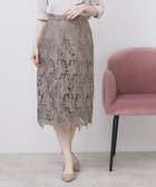 【インデックス/INDEX】の《S-3Lサイズ》バイカラーレースタイトスカート【洗濯機洗い可】 モカブラウン|ID: prp329100004732197 ipo3291000000034659002