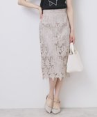 【インデックス/INDEX】の《S-3Lサイズ》バイカラーレースタイトスカート【洗濯機洗い可】 グレージュ|ID: prp329100004732197 ipo3291000000034659003