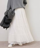 【ジャーナルスタンダード レリューム/JOURNAL STANDARD relume】のシアーチェックティアードイージースカート ホワイト|ID: prp329100004732290 ipo3291000000034549433