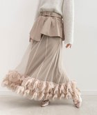 【ランダ/RANDA】のプリーツフリルドッキングスカート BEIGE|ID: prp329100004732325 ipo3291000000034182812