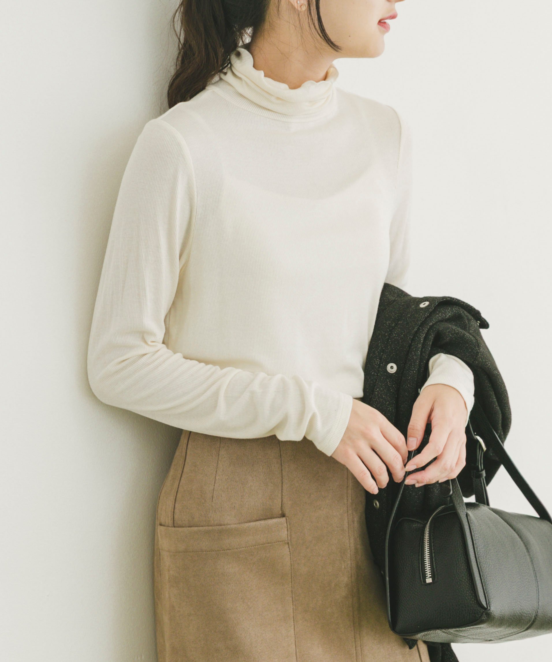 【アイテムズアーバンリサーチ/ITEMS URBAN RESEARCH】のリブタートルネックカットソー インテリア・キッズ・メンズ・レディースファッション・服の通販 founy(ファニー) 　ファッション　Fashion　レディースファッション　Fashion for Women　トップス・カットソー　Cut & Sew Tops　カットソー・ベーシックTシャツ　Cut-and-Sewn Tops / Stretch Tees & Basics　タートルネック・ハイネックトップス　Turtlenecks & High-Neck Tops　2025年　2025　2025-2026秋冬・A/W　Autumn/Winter 2025–26 AW25–26　冬　Winter / This Winter　インナー　Innerwear　秋　Autumn　A/W・秋冬　Autumn/Winter　OFF|ID: prp329100004732349 ipo3291000000034444672