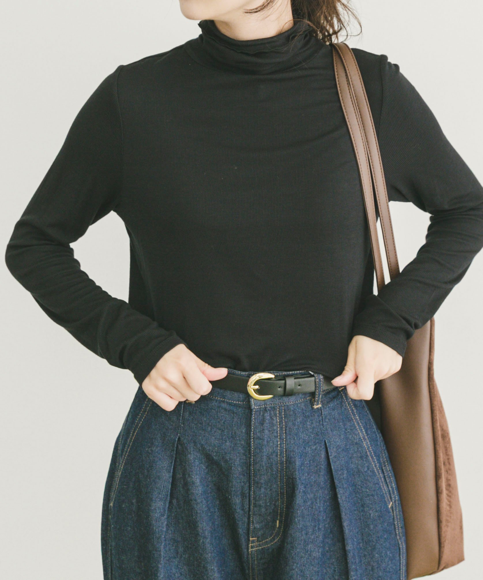 【アイテムズアーバンリサーチ/ITEMS URBAN RESEARCH】のリブタートルネックカットソー インテリア・キッズ・メンズ・レディースファッション・服の通販 founy(ファニー) 　ファッション　Fashion　レディースファッション　Fashion for Women　トップス・カットソー　Cut & Sew Tops　カットソー・ベーシックTシャツ　Cut-and-Sewn Tops / Stretch Tees & Basics　タートルネック・ハイネックトップス　Turtlenecks & High-Neck Tops　2025年　2025　2025-2026秋冬・A/W　Autumn/Winter 2025–26 AW25–26　冬　Winter / This Winter　インナー　Innerwear　秋　Autumn　A/W・秋冬　Autumn/Winter　BLK|ID: prp329100004732349 ipo3291000000034444675