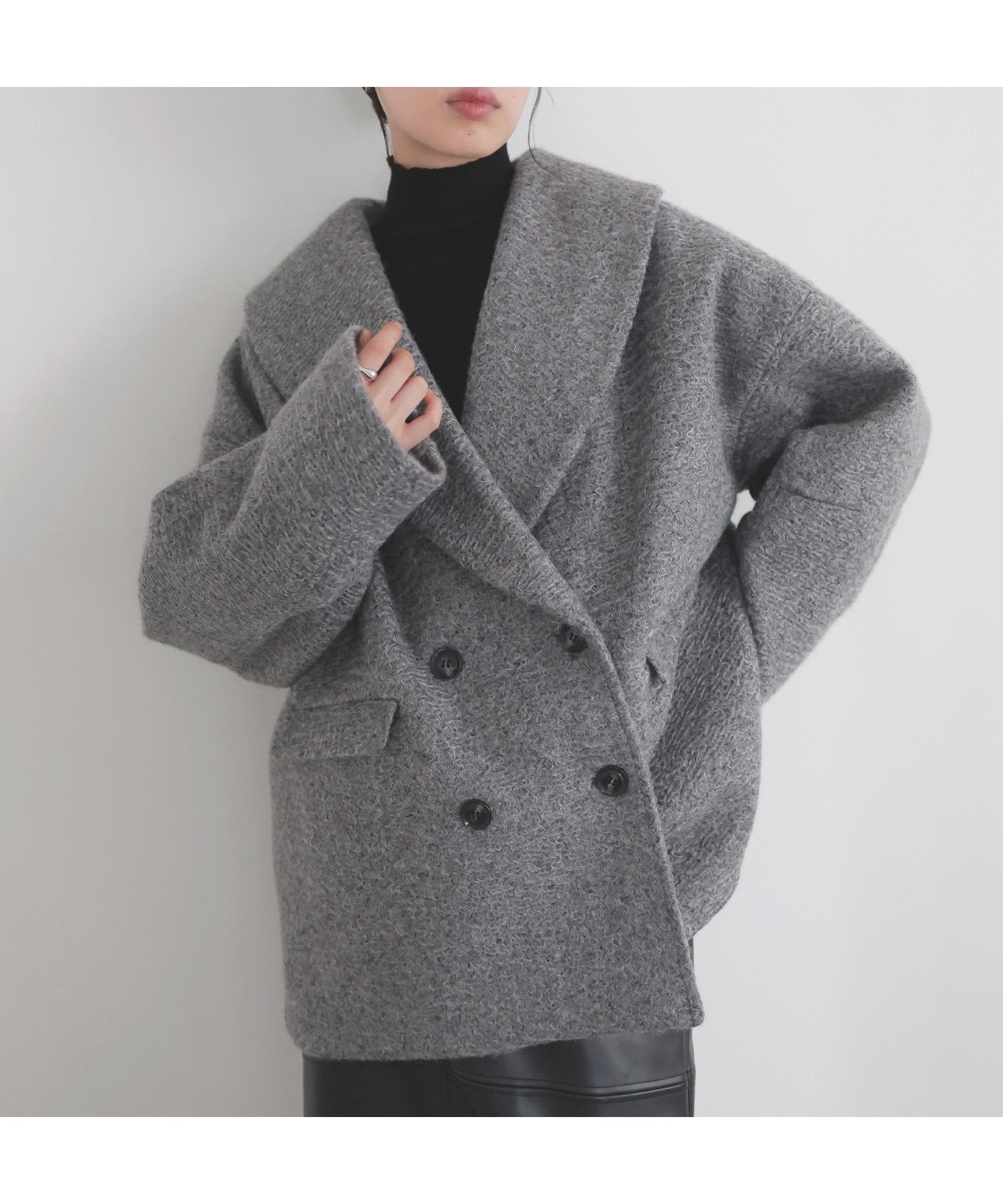 【リアン/Lian】のショールカラーカールシャギーコート インテリア・キッズ・メンズ・レディースファッション・服の通販 founy(ファニー) 　ファッション　Fashion　レディースファッション　Fashion for Women　アウター　Coat / Outerwear Collection　コート・ロングコート・ピーコート　Long Coats, Peacoats & More　ショール　Shawl, Wrap　フェミニン　Feminine, Girly　ミドル　Middle Length, Mid Height　チャコールグレー|ID: prp329100004732364 ipo3291000000034947284