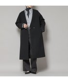 【ナノ ユニバース/nano universe】のVネックノーカラーコート ブラック|ID:prp329100004732391