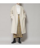 【ナノ ユニバース/nano universe】のVネックノーカラーコート ライトベージュ1|ID:prp329100004732391