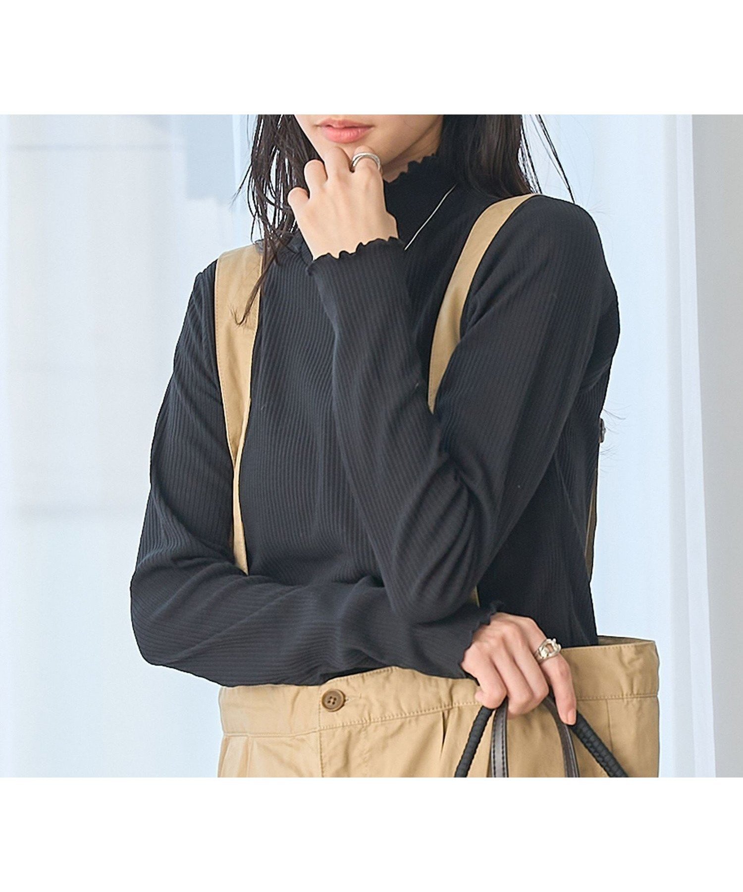 【コーエン/COEN】の【定番】メロータートルネックロンT インテリア・キッズ・メンズ・レディースファッション・服の通販 founy(ファニー) 　ファッション　Fashion　レディースファッション　Fashion for Women　トップス・カットソー　Cut & Sew Tops　ロングTシャツ・Tシャツ　Longline T-Shirts & Tees　タートルネック・ハイネックトップス　Turtlenecks & High-Neck Tops　インナー　Innerwear　シンプル　Simple, Minimal　スウェット / スエット　Sweatshirt, Sweatwear　スニーカー　Sneakers, Trainers　デニム　Denim, Jeans Material　定番　Standard, Basic Item　フィット　Fit, Slim Fit　フレア　Flare, Flared　ボーダー　Border, Stripe　おすすめ　Recommended / Our Picks　BLACK|ID: prp329100004732394 ipo3291000000034284749