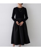 【アンタイトル/UNTITLED】の【大人フェミニン/トレンド】ニット*ジャカード ドッキングワンピース 人気、トレンドファッション・服の通販 founy(ファニー) ファッション Fashion レディースファッション Fashion for Women ワンピース Dresses イヤリング Earrings ショート Short, Short Length シンプル Simple, Minimal ジャカード／ジャガード Jacquard, Woven Pattern ストレッチ Stretch, Stretchy Fabric スマート Smart, Elegant トレンド Trend, Trending Now ドッキング Docking, Mixed Material ネックレス Necklace, Pendant Necklace パール Pearl, Pearl Accent フィット Fit, Slim Fit フェミニン Feminine, Girly ポケット Pocket, Pocket Detail モノトーン Monotone, Black and White リブニット Rib Knit, Ribbed Knit エレガント 上品 Elegant thumbnail ブラック|ID: prp329100004732409 ipo3291000000034393616