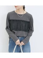 【サマンサモスモス/Samansa Mos2】のビスチェドッキングカットソー チャコールグレー|ID: prp329100004732433 ipo3291000000034288665