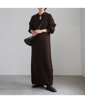 【セレクトモカ/SELECT MOCA】のポロカラーニットワンピース 人気、トレンドファッション・服の通販 founy(ファニー) ファッション Fashion レディースファッション Fashion for Women ワンピース Dresses ニットワンピース Knit Dresses 洗える Machine Washable A/W・秋冬 Autumn/Winter |ID:prp329100004732464