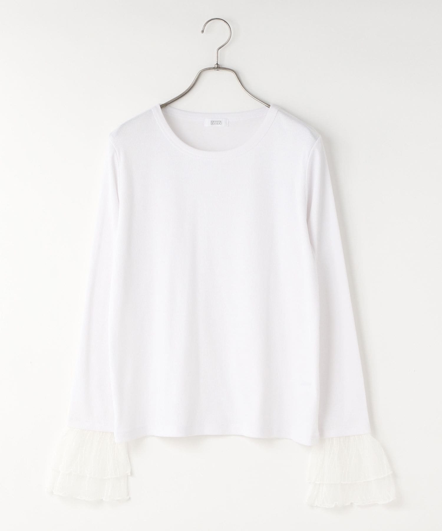 【ローリーズファーム/LOWRYS FARM】のソデレイヤードLS インテリア・キッズ・メンズ・レディースファッション・服の通販 founy(ファニー) 　ファッション　Fashion　レディースファッション　Fashion for Women　テレコ　Ribbed, Rib Stitch　レース　Lace, Lace Fabric　抗菌　Antibacterial, Bacteria-Resistant　チュール05|ID: prp329100004732498 ipo3291000000034950828