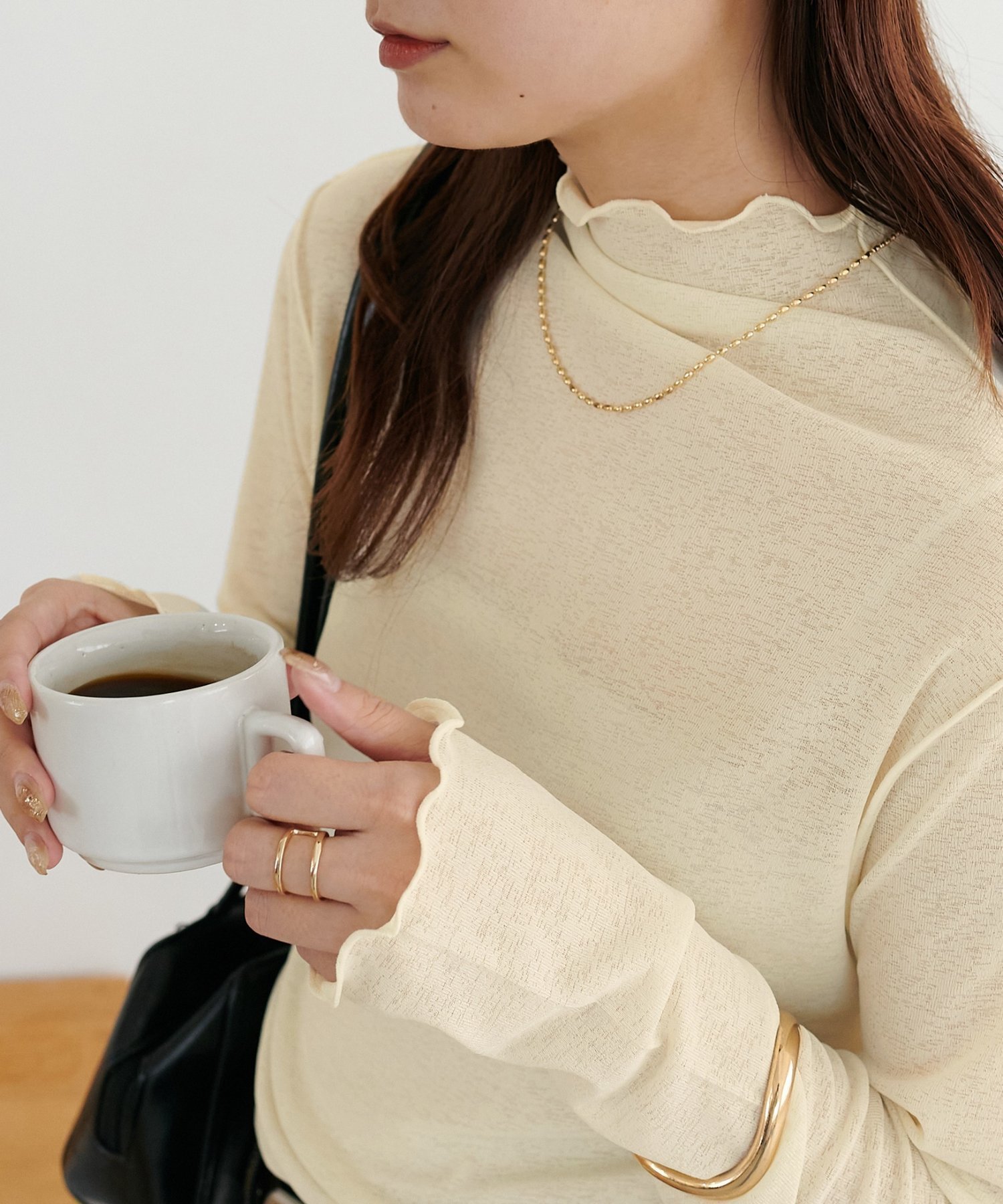 【ディスコート/Discoat】の【WEB限定】シアーボトルネックプルオーバー インテリア・キッズ・メンズ・レディースファッション・服の通販 founy(ファニー) ファッション Fashion レディースファッション Fashion for Women トップス・カットソー Cut & Sew Tops カジュアルプルオーバー・ニットトップス Pullovers & Knit Tops / Casual Pullovers アイボリー|ID: prp329100004732546 ipo3291000000034507606