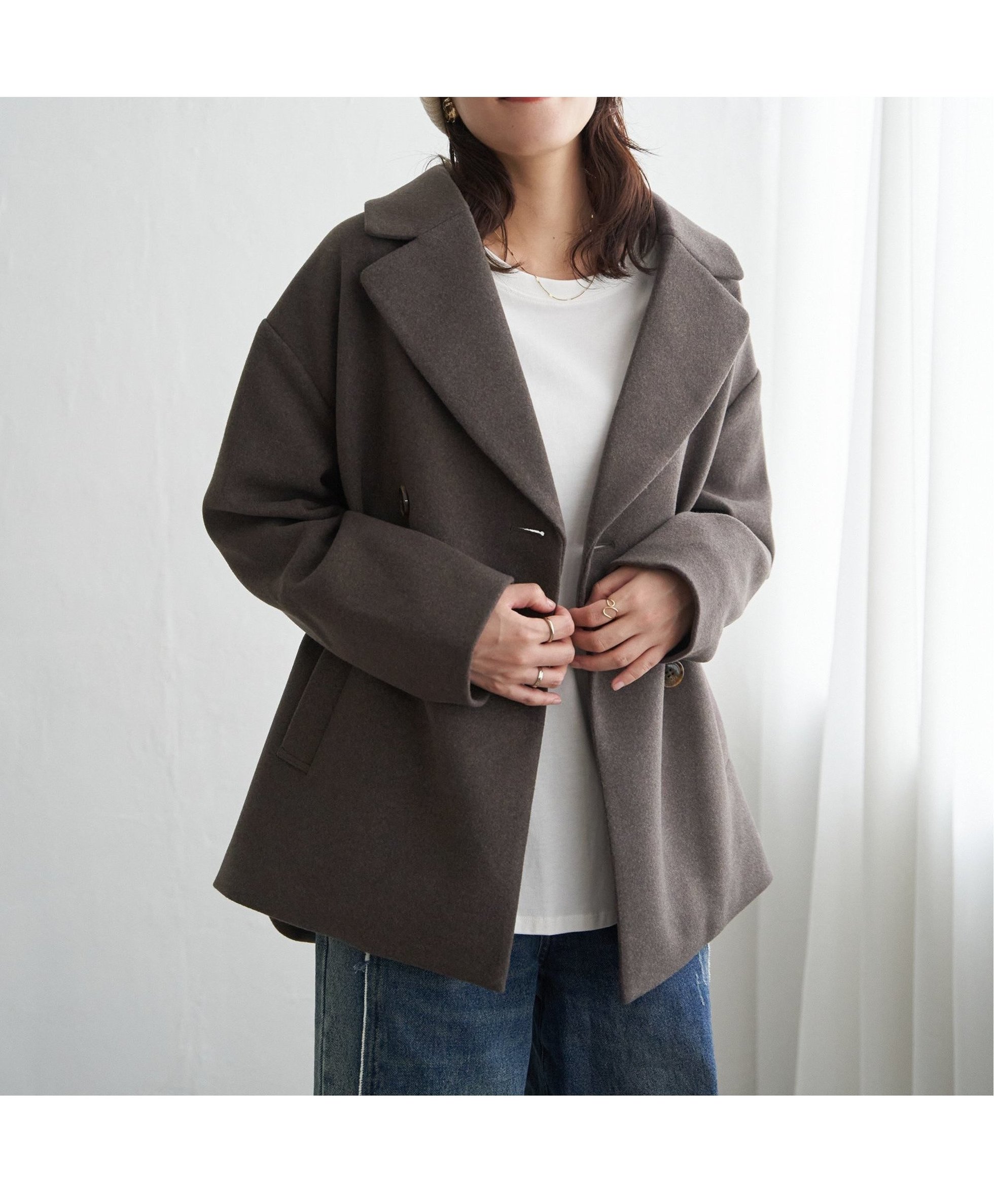 【イッカ/ikka】のウールライクストレッチテーラーコート インテリア・キッズ・メンズ・レディースファッション・服の通販 founy(ファニー) 　ファッション　Fashion　レディースファッション　Fashion for Women　アウター　Coat / Outerwear Collection　コート・ロングコート・ピーコート　Long Coats, Peacoats & More　ショルダー　Shoulder, Shoulder Strap　ストレッチ　Stretch, Stretchy Fabric　ドロップ　Drop Shoulder, Dropped Style　メルトン　Melton, Heavy Wool　リラックス　Relax, Relaxed Fit　冬　Winter / This Winter　ブラウン|ID: prp329100004732577 ipo3291000000034284127