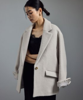 【サロン アダム エ ロペ/SALON adam et rope'】の【WEB限定】キッドモヘヤシャギージャコット 人気、トレンドファッション・服の通販 founy(ファニー) ファッション Fashion レディースファッション Fashion for Women デニム Denim, Jeans Material ボトム Bottoms, Lower Wear ポケット Pocket, Pocket Detail マニッシュ Mannish, Boyish 冬 Winter / This Winter エレガント 上品 Elegant |ID:prp329100004732625