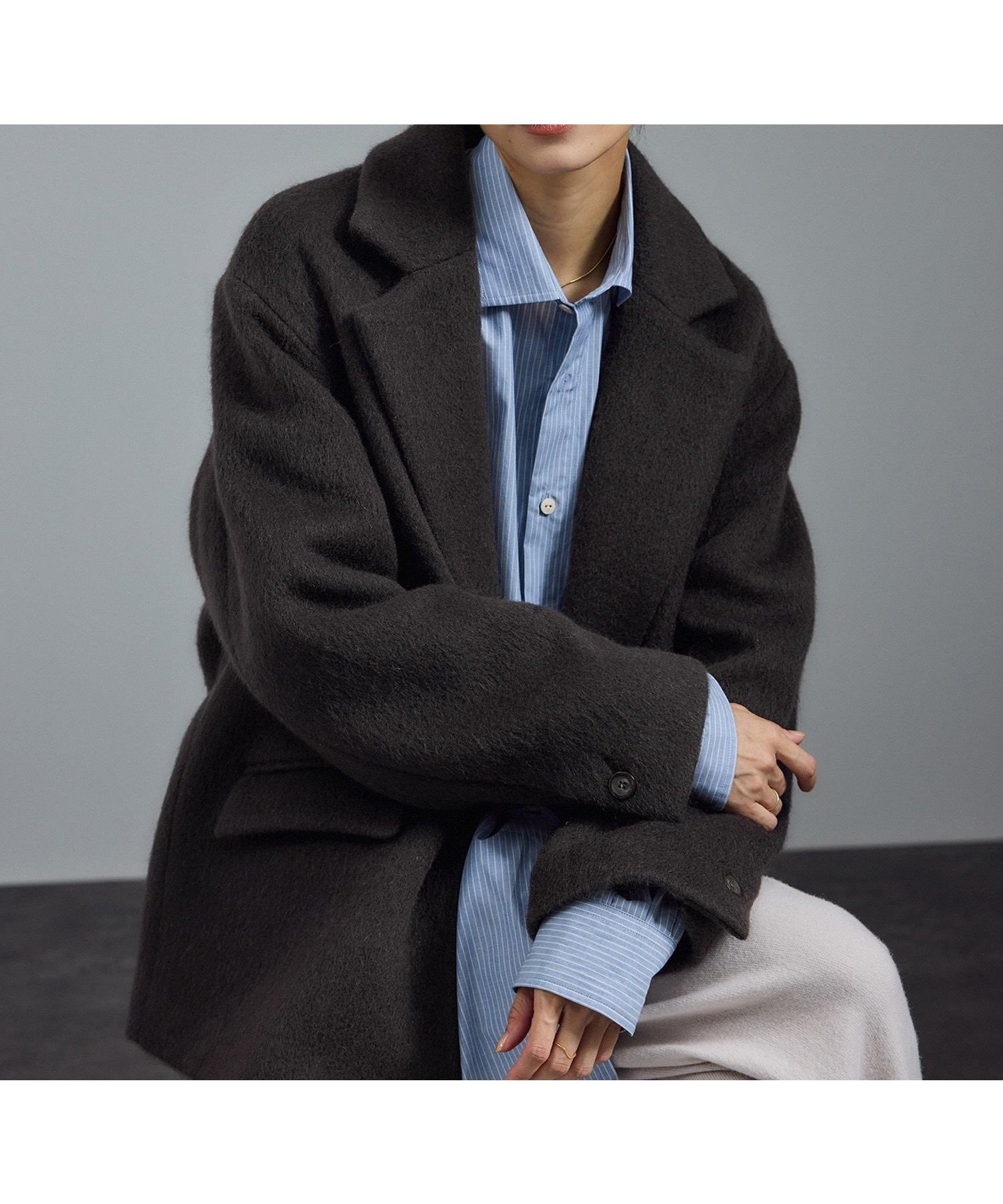 【サロン アダム エ ロペ/SALON adam et rope'】の【WEB限定】キッドモヘヤシャギージャコット インテリア・キッズ・メンズ・レディースファッション・服の通販 founy(ファニー) 　ファッション　Fashion　レディースファッション　Fashion for Women　デニム　Denim, Jeans Material　ボトム　Bottoms, Lower Wear　ポケット　Pocket, Pocket Detail　マニッシュ　Mannish, Boyish　冬　Winter / This Winter　エレガント 上品　Elegant　ブラウン(22)|ID: prp329100004732625 ipo3291000000034238844