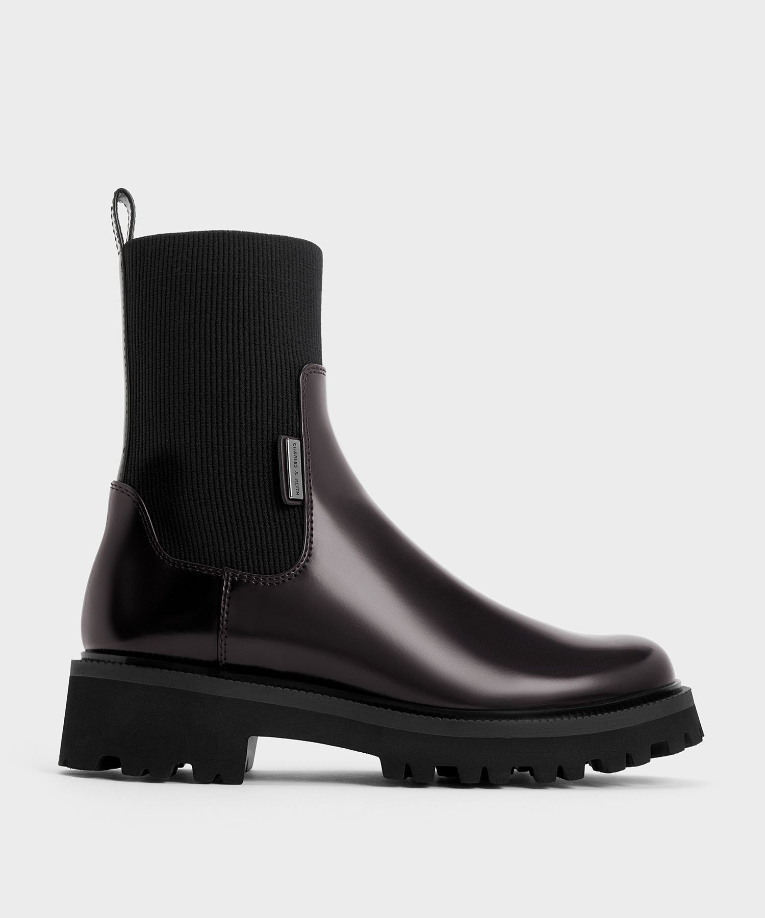 【チャールズ アンド キース/CHARLES & KEITH】のニットソックス リッジッドソールチェルシーブーツ インテリア・キッズ・メンズ・レディースファッション・服の通販 founy(ファニー) ファッション Fashion レディースファッション Fashion for Women ソックス&靴下 Socks & Hosiery ショート Short, Short Length シンプル Simple, Minimal ソックス Socks, Hosiery フィット Fit, Slim Fit リブニット Rib Knit, Ribbed Knit 厚底 Platform Shoes Burgundy|ID: prp329100004732693 ipo3291000000034681730