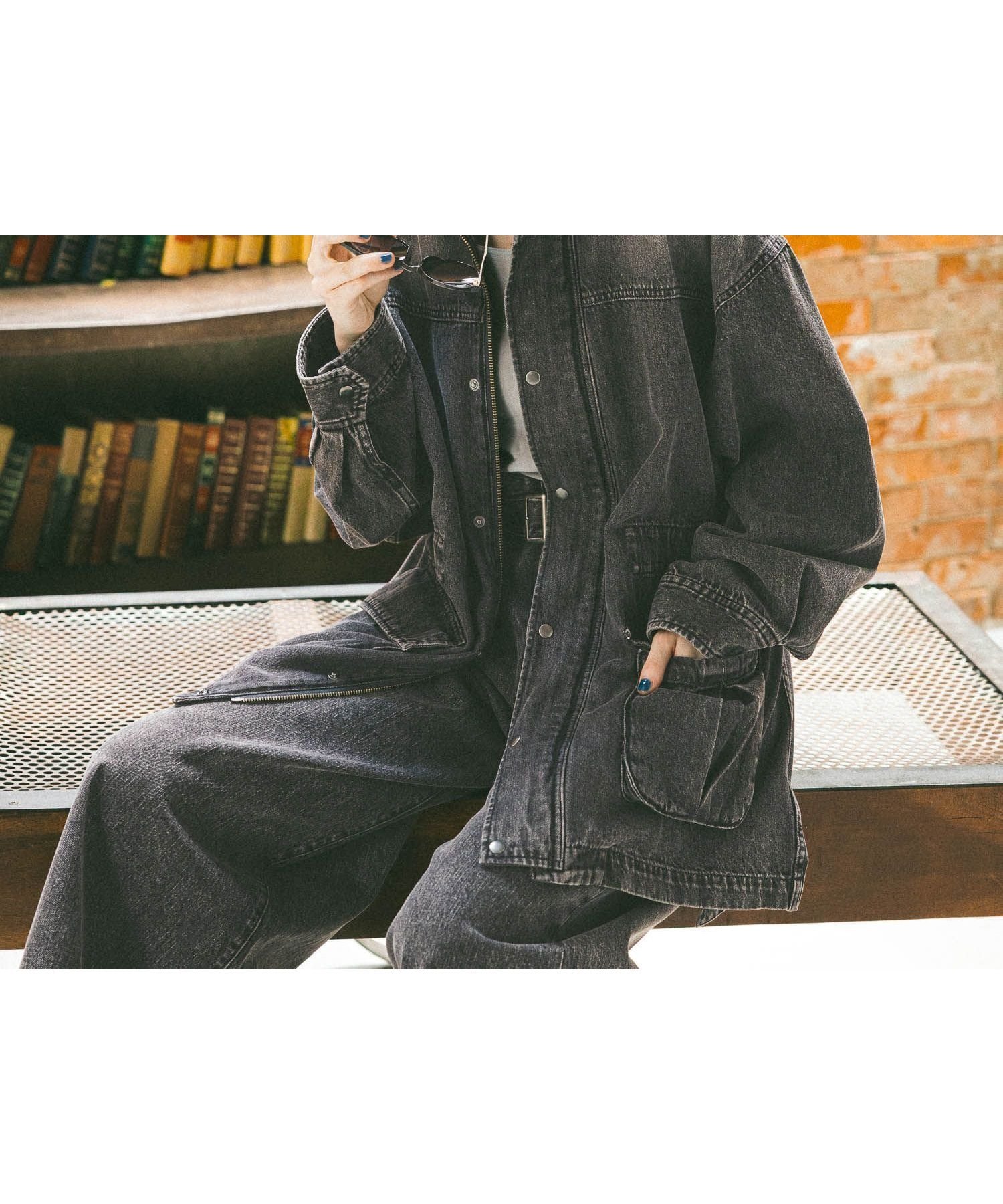 【ニコアンド/niko and】のNKJ 2025AW FATIGUE JACKET インテリア・キッズ・メンズ・レディースファッション・服の通販 founy(ファニー)  ファッション Fashion レディースファッション Fashion for Women アウター Coat / Outerwear Collection レディースジャケット・軽アウター Jackets インディゴ Indigo Denim クール Cool, Chic ジャケット Jacket, Outerwear セットアップ Set-Up, Coordinated Outfit デニム Denim, Jeans Material フェイクレザー Faux Leather, PU Leather ミリタリー Military, Army Style リラックス Relax, Relaxed Fit ロング Long, Long-Length ワイド Wide, Wide Fit おすすめ Recommended / Our Picks 2025年 2025 2025-2026秋冬・A/W Autumn/Winter 2025–26 AW25–26 ブラックデニム|ID: prp329100004732745 ipo3291000000034379316