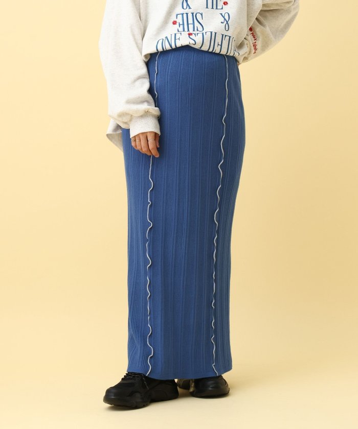 【レプシィム ローリーズファーム/LEPSIM LOWRYS FARM】の【産前・産後対応】マタニティ/配色メローニットスカート インテリア・キッズ・メンズ・レディースファッション・服の通販 founy(ファニー) https://founy.com/ ファッション Fashion キッズファッション Fashion for Kids おすすめ Recommended / Our Picks スウェット / スエット Sweatshirt, Sweatwear 人気 Popular, Best Seller 洗える Machine Washable |ID: prp329100004732770 ipo3291000000035165912