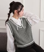 【ピンク ラテ/PINK-latte / KIDS】のニットベストドッキングシャツ 人気、トレンドファッション・服の通販 founy(ファニー) ファッション Fashion キッズファッション Fashion for Kids おすすめ Recommended / Our Picks アクリル Acrylic Material ガーリー Girly, Feminine Style スマート Smart, Elegant ティアードスカート Tiered Skirt, Flounced Skirt トレンド Trend, Trending Now ドッキング Docking, Mixed Material バルーン Balloon, Balloon Silhouette プリーツ Pleats, Pleated 再入荷 Restock / Back in Stock thumbnail チャコールグレー|ID: prp329100004732903 ipo3291000000034186988