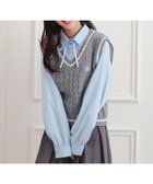【ピンク ラテ/PINK-latte / KIDS】のニットベストドッキングシャツ 人気、トレンドファッション・服の通販 founy(ファニー) ファッション Fashion キッズファッション Fashion for Kids おすすめ Recommended / Our Picks アクリル Acrylic Material ガーリー Girly, Feminine Style スマート Smart, Elegant ティアードスカート Tiered Skirt, Flounced Skirt トレンド Trend, Trending Now ドッキング Docking, Mixed Material バルーン Balloon, Balloon Silhouette プリーツ Pleats, Pleated 再入荷 Restock / Back in Stock thumbnail サックスブルー|ID: prp329100004732903 ipo3291000000034186990